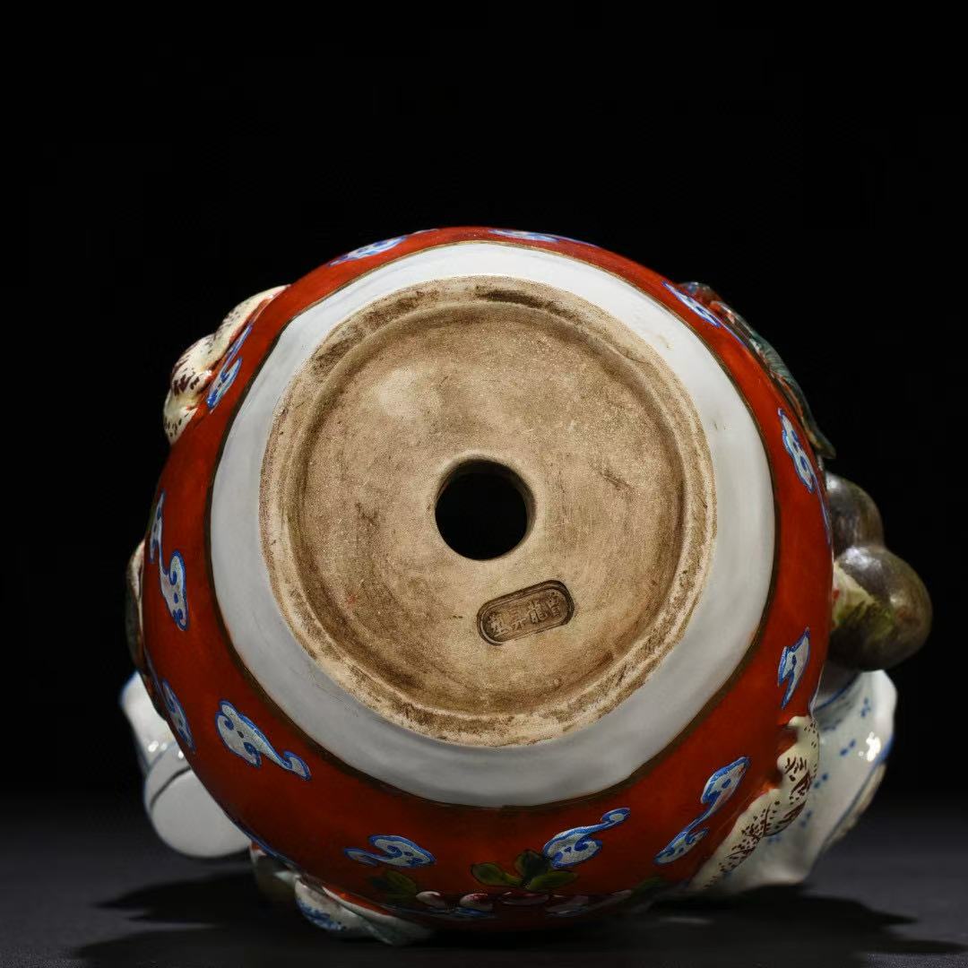 粉彩代代福祿葫蘆娃瓷塑 - 图片 5