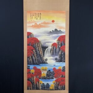 【李可染】山水，一物一圖，純手繪字畫 裱裝尺寸：約214*92cm左右 畫芯尺寸：約134＊67cm左右