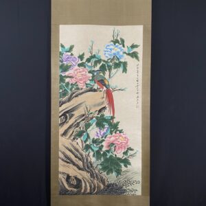 【田世光】花鳥， 一物一圖，純手繪字畫 裱裝尺寸：約214*92cm左右 畫芯尺寸：約134＊67cm左右