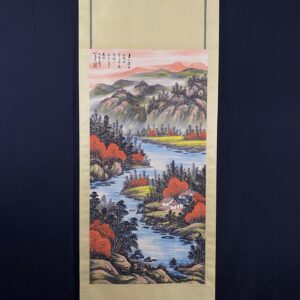 【李可染】山水，一物一圖，純手繪字畫 裱裝尺寸：約214*92cm左右 畫芯尺寸：約134＊67cm左右