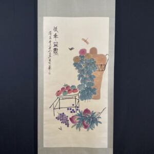 【齊白石】蟲草， 一物一圖，純手繪字畫 裱裝尺寸：約214*92cm左右 畫芯尺寸：約134＊67cm左右