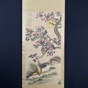 【張大千】花鳥, 一物一圖,純手繪字畫 裱裝尺寸:約214*92cm左右 畫芯尺寸:約134*67cm左右