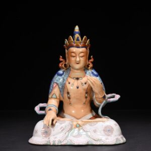 清乾隆粉彩描金藏佛菩薩觀音 30*22釐米