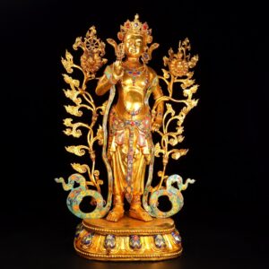 珍品舊藏掐絲景泰藍佛像，重量：8561克，高度：57cm，寬度：33cm